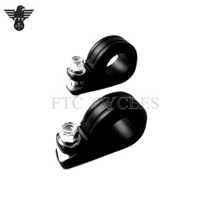 Pinces de montage pour moto, en aluminium CNC, 1 1/4 "32mm, personnalisées, pour <span class=keywords><strong>Harley</strong></span>, pied noir - Product Image 2