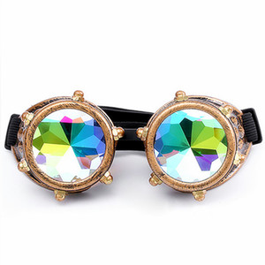 Occhiali da sole personalizzati da uomo con lenti colorate Punk occhiali Rave Festival Party occhiali da sole Steampunk <span class=keywords><strong>caleidoscopio</strong></span> - Product Image 3