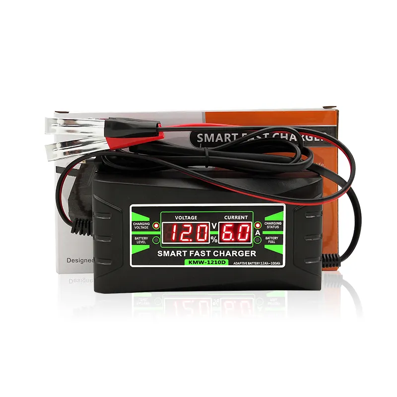 Popular 12V 6A Poder Auto Carro Veículo Elétrico Carregador de Bateria de Chumbo Ácido