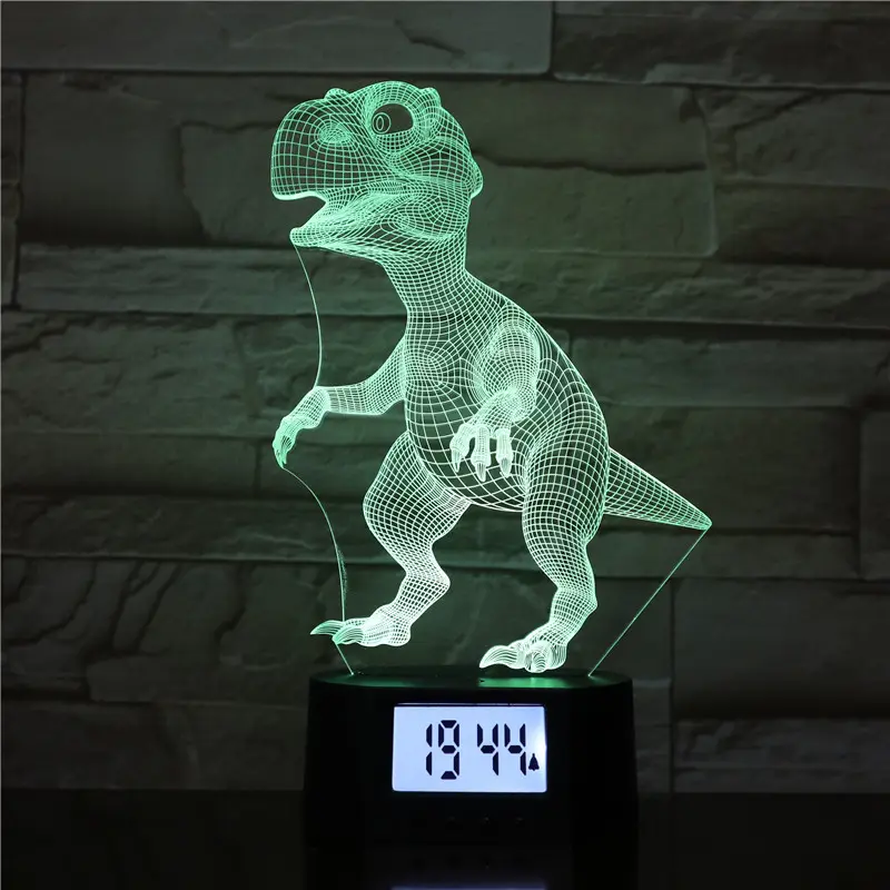 Animal dinosaur 3D Lamp Touch Sensor 7 Color Changing Decorative Lamp 3d Led Night Light alarm clock lamp