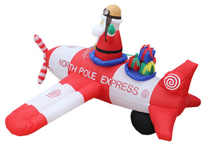 Géant gonflable western santa Claus en <span class=keywords><strong>avion</strong></span> - Product Image 5