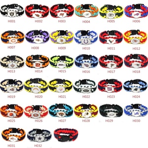 Bracelets d'équipe de football américain en paracorde de qualité militaire pour adultes, sportifs professionnels de la NFL - Product Image 1