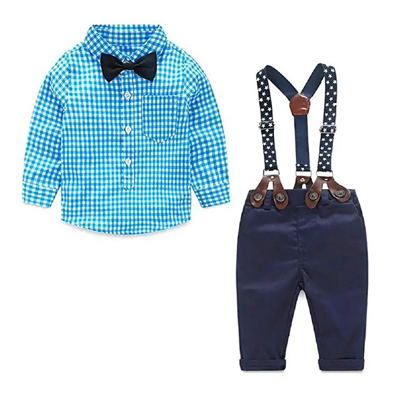 Clothes Sets Bow Ties Shirts + Suspenders Pants Toddler Boy Gentleman Outfits Boy Baby Suits new born baby clothes