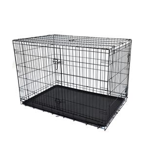 42 "Almacén de EE. UU. En Stock venta al por Mayor moderno comercial de Interior de Metal de hierro jaulas/bandeja de plástico para mascotas perro jaula caja