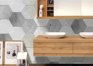 Intérieur gris d'hexagone en céramique carreaux de sol - Product Image 4