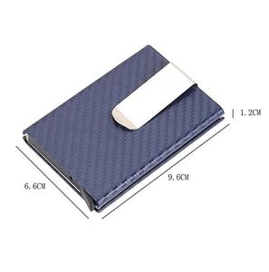 Microfiber Carbon Fiber Leather Pop up <strong>Wallet</strong> Mens Card Case RFID Money Clip <strong>Cool</strong> Card Holder <strong>Wallet</strong> - Product Image 2