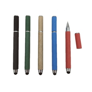 エコスタイラスペン付き販促用キャップアクションショートミニペーパーボールペン - Product Image 1