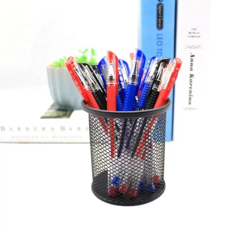 Promotional office use black red blue gel pen