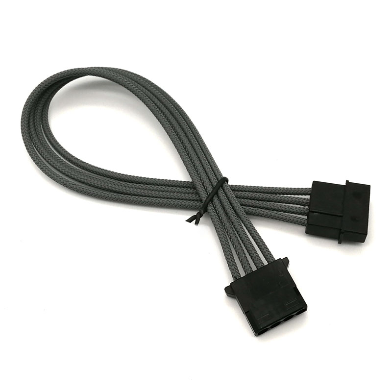 Многоцветный рукавами Molex 4Pin SATA женщин Computer удлинитель питания