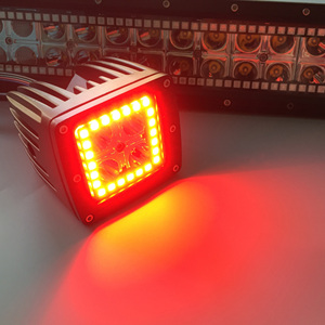 C <span class=keywords><strong>REE</strong></span> LED 12W cambio de color LED pods luz cuadrada Offroad pod cubic Angel Eye halo Kit - Product Image 3