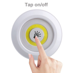3 imballato LED Alimentato A Batteria Senza Fili di Tocco di luce del rubinetto di Controllo Remoto Gabinetto Corridoio Camera COB Interruttore Luce di Notte - Product Image 2