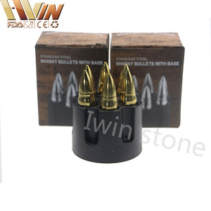 Proiettile A Forma di Oro In Acciaio Inox Whiskey Stones Su Misura il Livello di Cibo Accessori Popolare di Raffreddamento di Bevande Strumenti Bar - Product Image 2