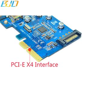 Handel Assurance Beste Verkauf 10 gb/s PCI-E PCI 4X Express Riser karte zu USB 3.1 Typ-EINE mit 2 Port USB3.1 - Product Image 4