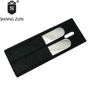 En gros argent miroir cols 2 pièces col raidisseurs dans sac non tissé 4 pièces inserts de col en cuir PU noir portefeuille - Product Image 3