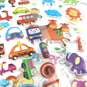 Venta al por mayor de dibujos animados lindo 3D animal letras en inglés de burbuja etiqueta engomada hinchada para los niños del bebé - Product Image 2