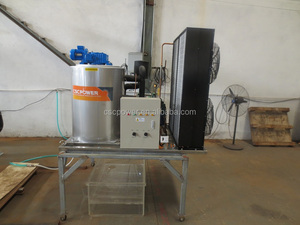 Nuevo 0.5/1/5/8/10/12/15/20Ton condensación de aire refrigerado fresco agua Industrial máquina de hielo en escamas - Product Image 6