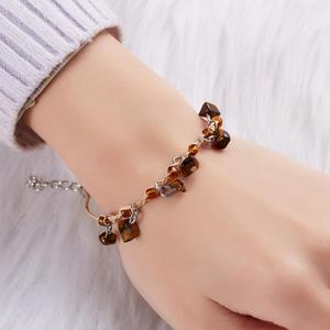Summer Minimalist Raw <strong>Amethyst</strong> Crystal <strong>Bracelet</strong> Multicolor Stone Weave Rope <strong>Bracelet</strong> for Women - Product Image 5