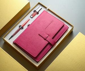 Tiện Ích Sang Trọng Ngân Hàng Điện Tên Trường Hợp USB Flash Drive <span class=keywords><strong>Mouse</strong></span> PU Leather Máy Tính Xách Tay Nhật Ký Và Bút Gift Set Với Logo - Product Image 5