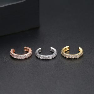 LUOTEEMI Cubic Zirconia Ear <strong>Cuff</strong> Two Lines Tiny CZ Women <strong>Earrings</strong> <strong>Cuff</strong> Tiny Cute <strong>Earrings</strong> - Product Image 4