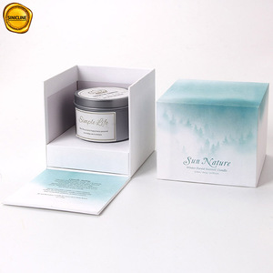 Sol Naturaleza <span class=keywords><strong>de</strong></span> cajón <span class=keywords><strong>de</strong></span> cartón rígido vela con asa <span class=keywords><strong>de</strong></span> cinta - Product Image 4