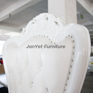 <span class=keywords><strong>Sedia</strong></span> Trono Bianca in Pelle Stile <span class=keywords><strong>Barocco</strong></span> per Matrimoni ed Eventi, Vendita all'Ingrosso - Product Image 2