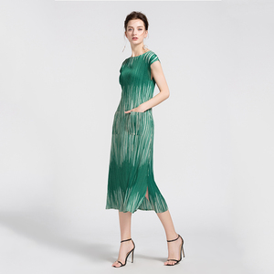 2019 nuevo diseño 100% poliéster menta <span class=keywords><strong>Vestido</strong></span> largo de verano - Product Image 1