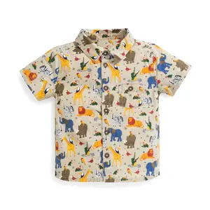 Fashion fancy prints jongen shirt groothandel nieuwe kinderen shirts