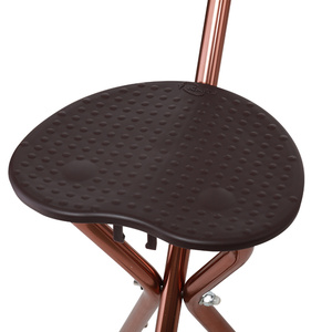Trépied médical en aluminium, bâton <span class=keywords><strong>de</strong></span> <span class=keywords><strong>marche</strong></span> avec chaise pour personnes âgées - Product Image 4