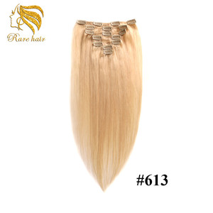 En gros Blonde <span class=keywords><strong>Clip</strong></span> <span class=keywords><strong>Sans</strong></span> Couture En Remy Extensions de Cheveux humains Pour Les Femmes Blanches - Product Image 4