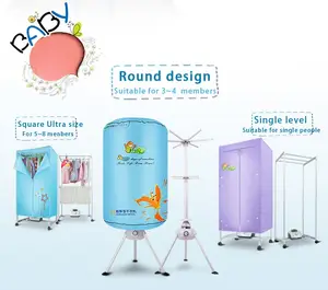 Minuterie domestique 900W 10-180min 12kg <span class=keywords><strong>Mini</strong></span> pliable 3 pieds sèche-<span class=keywords><strong>linge</strong></span> électrique rond pour bébé - Product Image 1