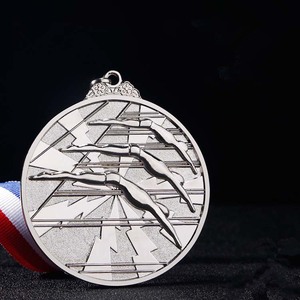 Adesivo personalizado do prêmio do ouro prata de cobre da competição da natação com fita - Product Image 2