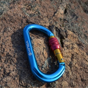 25kN oval de aluminio screwgate mosquetón de escalada en roca rescate espeleología rappel - Product Image 4