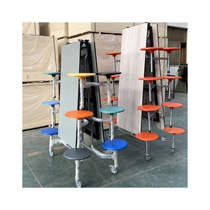 <span class=keywords><strong>Muebles</strong></span> escolares 16 asientos mesa <span class=keywords><strong>de</strong></span> comedor <span class=keywords><strong>de</strong></span> cafetería plegable con sillas mesa <span class=keywords><strong>de</strong></span> comedor móvil - Product Image 6