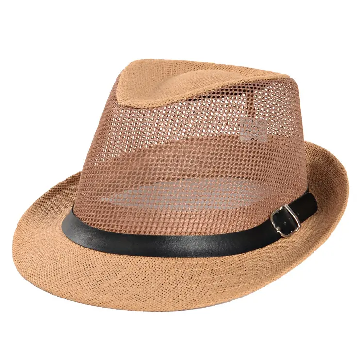 Travel Straw Hat Men'S Summer England Breathable Cool Hat Large Size Sun Hat Wholesale