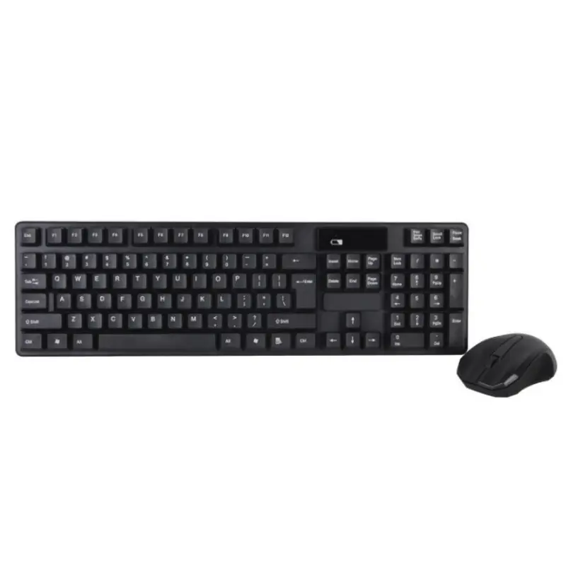 For office computer OEM black color 2.4GHz wireless keyboard mouse combo with USB receiver