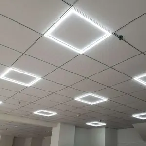 Panel Kotak Lampu Ramping 600X600, Lampu Panel Led Kisi-kisi 36W 48W untuk Mall Rumah Sakit Kantor Sekolah