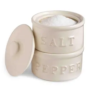 100g salt keeper ceramic small salt jar stoneware salt and peeper container