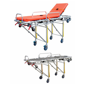뜨거운 판매 공장 가격 병원 참을성 수송 들것 환자 전송 카트 작동 트롤리 - Product Image 3