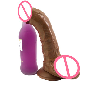 FAAK-masajeador de pene de plástico de 24cm, Juguetes eróticos, estimulador del clítoris, consolador curvado realista, pene, venta al por mayor