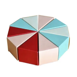 カスタムロゴプリント再生紙包装六角形帽子ウェディングスカーフ服ギフトボックス