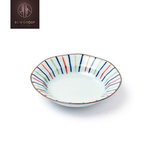 Vente en gros restaurant hôtel <span class=keywords><strong>assiette</strong></span> en céramique <span class=keywords><strong>assiette</strong></span> en forme de <span class=keywords><strong>fleur</strong></span> <span class=keywords><strong>assiette</strong></span> <span class=keywords><strong>bleue</strong></span> en porcelaine vaisselle assiettes en céramique - Product Image 3