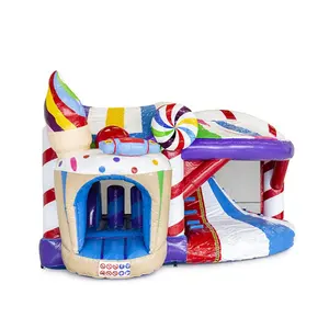 Komersial Anak Permen Inflatable Moonwalk Bounce House/Inflatable Jumping Benteng Melenting untuk Pesta