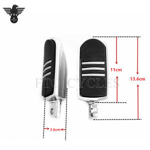 Pedane poggiapiedi cromate stile Streamliner pedane per <span class=keywords><strong>Davidson</strong></span> 93-13 <span class=keywords><strong>v</strong></span>-<span class=keywords><strong>rod</strong></span> Dyna 02-13 indiano 99-13 - Product Image 6