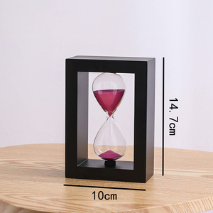 Chất Lượng Cao OEM/ODM 5/15/30 Chất Lượng Trắng Và Đen Cổ Điển Trung Quốc Gỗ Quà Tặng Cát Hẹn Giờ Kính Hẹn Giờ Đồng Hồ Cát Đầy Màu Sắc Bằng Gỗ - Product Image 2