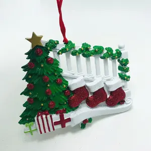 custom Santa Claus Sock christmas ornaments type personalized family holiday Living Christmas tree ornament
