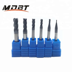 1-6mm HRC45 cuatro <span class=keywords><strong>flautas</strong></span> Micro carburo sólido cara final molino CNC fresadora cortador de Bits para fresado de acero - Product Image 3