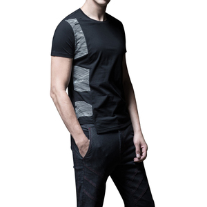 100% algodón peinado diseño único lado Panel de pantalla de seda personalizado de <span class=keywords><strong>moda</strong></span> la vida urbana camiseta para hombre - Product Image 4