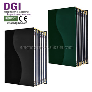 Venta directa de fábrica de menú de <span class=keywords><strong>restaurante</strong></span> de <span class=keywords><strong>las</strong></span> fundas de cuero hecho en china alibaba - Product Image 2