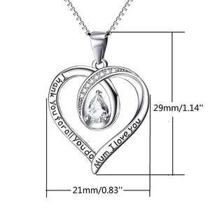 Gioielli Rifornimento <span class=keywords><strong>Della</strong></span> Fabbrica <span class=keywords><strong>della</strong></span> Madre <span class=keywords><strong>Regalo</strong></span> di Giorno 925 Sterling Silver Cuore di Amore <span class=keywords><strong>Mamma</strong></span> <span class=keywords><strong>Collana</strong></span> - Product Image 3