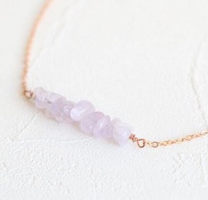 Moda özel ametist ham kristal takı doğal taş Birthstone kolye